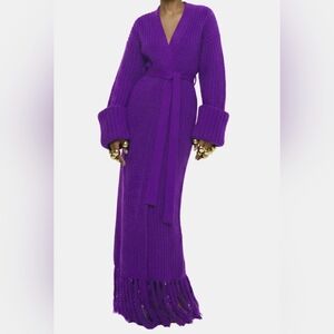 CARDIGAN DRESS/ Cardigan with POCKETS Floor Length